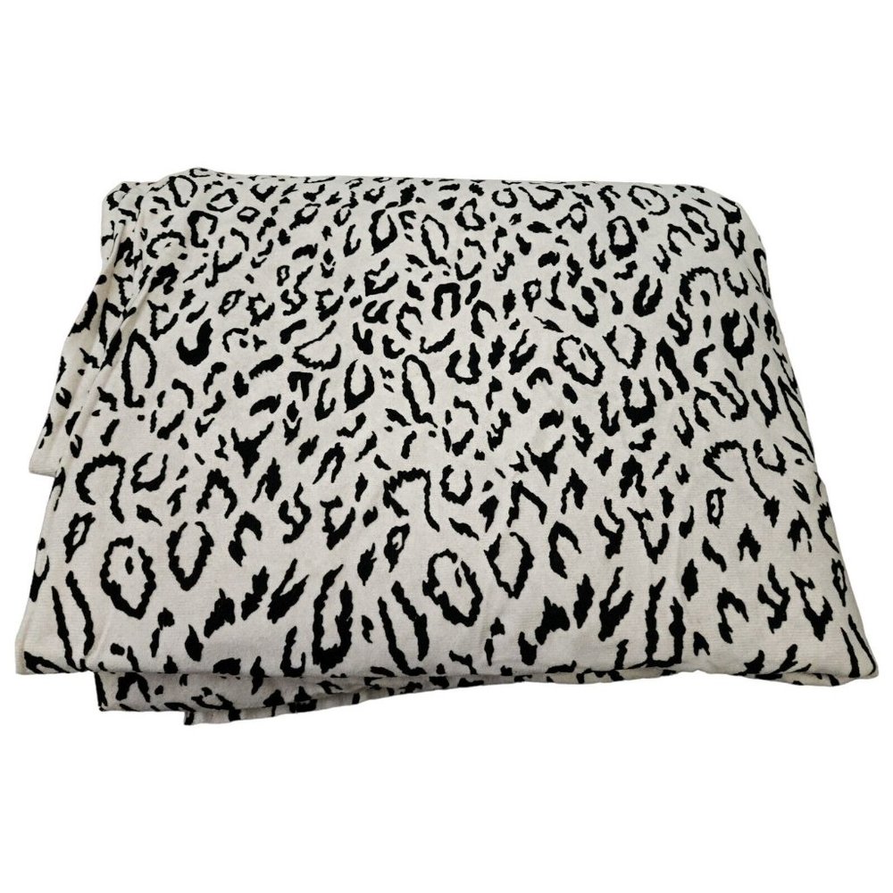 Leopard Print Fabric Black on Light Tan 6 yards Felt Raised Leopard print Soft